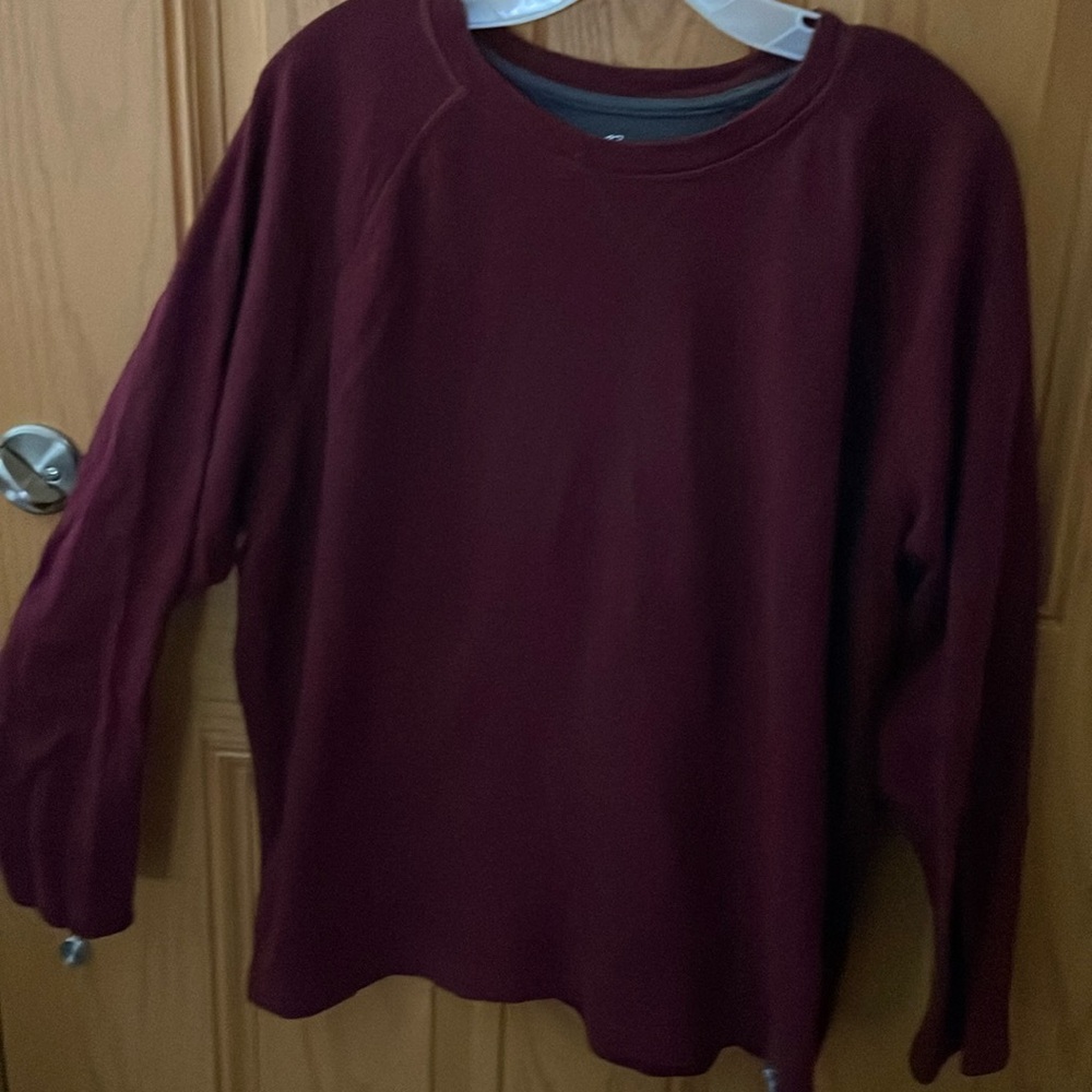 Men’s Eddie Bauer Burgundy lightweight sweatshirt XL
